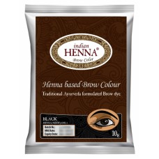 Indian Henna Brow Black uzacu krāsa melna, 10g